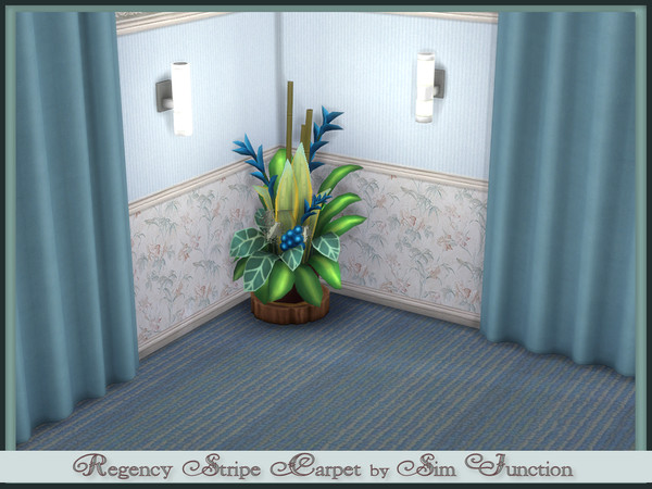 Sims 4 — Regency Stripe Carpet by simjunction2 — Elegant Stripe Carpet with soft loop pile. Comes in 12 Colours - 6