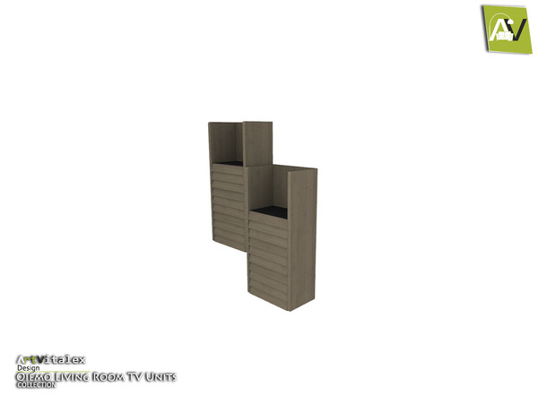 Sims 3 — Qiemo Double Wall Cabinet by ArtVitalex — - Qiemo Double Wall Cabinet - ArtVitalex@TSR, Feb 2020