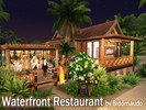 Sims 4 — Waterfront Restaurant by Bidomaudo — This restaurant was built in Sulani. You can bring your Sims here to enjoy