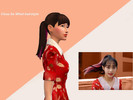 Sims 4 — Loona Chuu So What mv hair - Get Famous needed by helena-l — Chuu's hair as it is in their latest mv with a pink