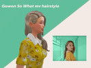Sims 4 — Loona GoWon So What mv hair by helena-l — GoWon's silvery blonde hair from the So What mv with butterfly hair