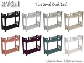 Sims 4 — That's What She Bed - Bunk Bed Frame by RAVASHEEN — Part of the 'That's What She Bed' series, this bunk bed