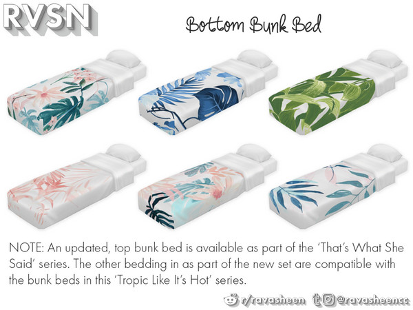 Sims 4 — Sleep On It - Lower Mattress by RAVASHEEN — Single mattress that can be paired with any bed frame. Bedding comes