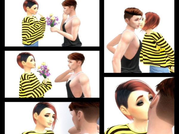 Sims 4 — First Love by Un1con35 — How to use: You will need the Andrew's Pose Player and Teleport Any Sim: - Pose Player