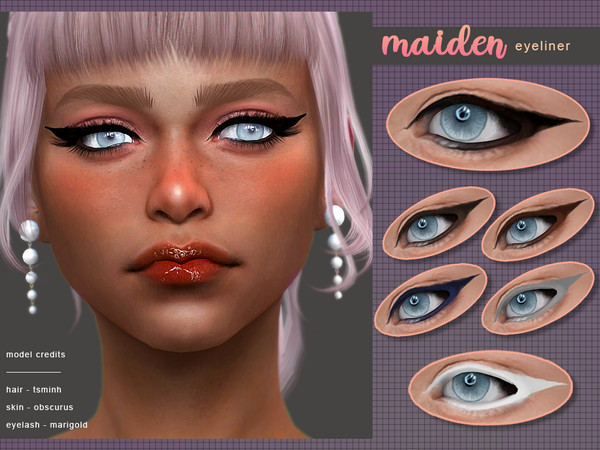 Sims 4 — [ Maiden ] - Eyeliner by Screaming_Mustard — A matte eyeliner with a very long wing.