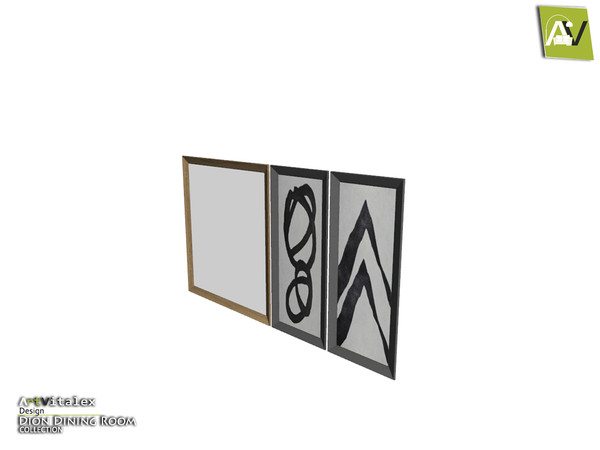 Sims 4 — Dion Dual Paintings And Mirror by ArtVitalex — - Dion Dual Paintings And Mirror - ArtVitalex@TSR, Feb 2020