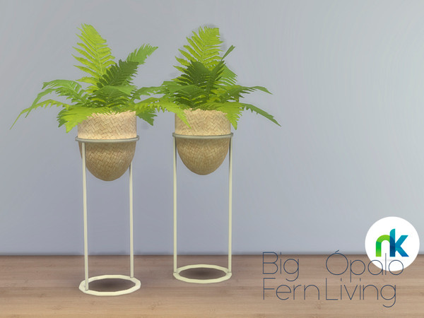 Sims 4 — Nikadema Opalo Living Big Fern by nikadema — A contemporary plant container with fern inside Enjoy!