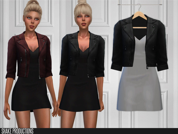 Sims 4 — ShakeProductions 376 - Dress with Jacket by ShakeProductions — Full Body/Short Dresses New Mesh All LODs