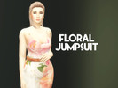 Sims 4 — Floral jumpsuit by martep2 — A floral springtime jumpsuit. This is my second upload here, hope you'll enjoy it!