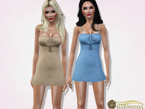 Sims 3 — Basic Silhouette Shift Dress by Harmonia — Mesh Harmonia 3 color. recolorable Please do not use my textures.
