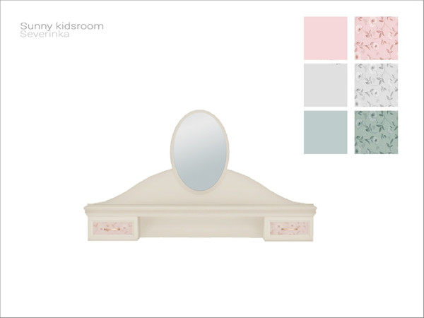 Sims 4 — [Sunny kidsroom] - dresser mirror by Severinka_ — Mirror for dresser with slots From the set 'Sunny kidsroom