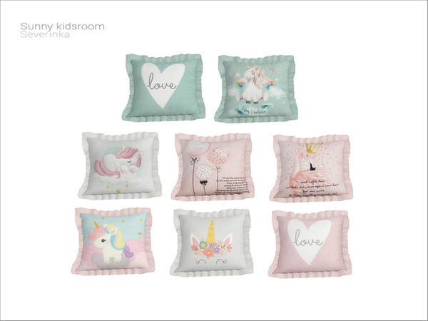 Sims 4 — [Sunny kidsroom] - sofa pillow by Severinka_ — Small pillow for sofa or armchair From the set 'Sunny kidsroom