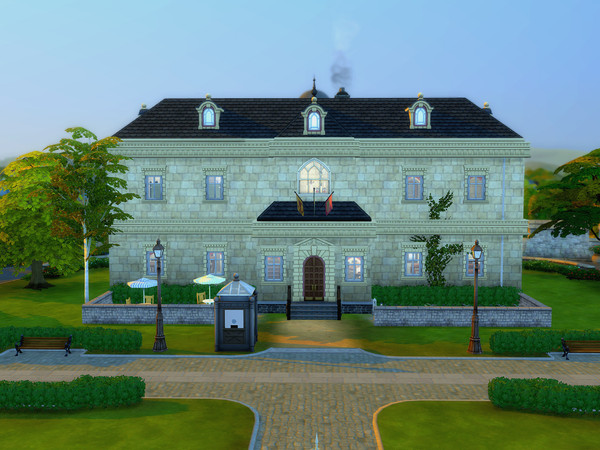 Sims 4 —  by camlovesbeer — This is the common room of the Brichester Uni. Students club Brichester. Lot size: 30x20 No