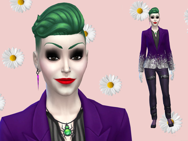 Sims 4 — Mrs. Joker by NewBee123 — Name: Mrs. Joker Age : Young Adult * No CC, skins, or sliders were used to make this