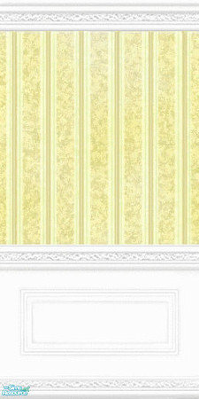 Sims 2 — Delightful Daisies - Wallpaper by Cashcraft — A recolor of the Victorian Inspired Nursery, "Little Princess