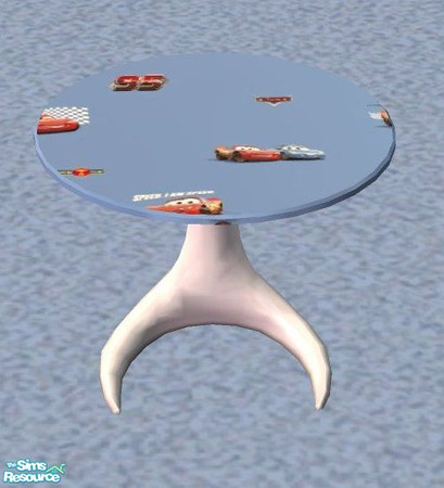 Sims 2 — D2DCars Boys Room - Coffee Table by D2Diamond — Disney's Car themed bedroom. Re-color of the Psychedelic SimAtrl
