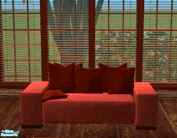 Sims 2 — Tuscan Sun Living Collection - Loveseat by RockinRobin — Warm colors and comfortable living is what you'll find