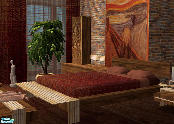 Sims 2 — California Sun Bedroom - Bed by RockinRobin — This bedroom is the ultimate in luxury for your sims. Furniture is