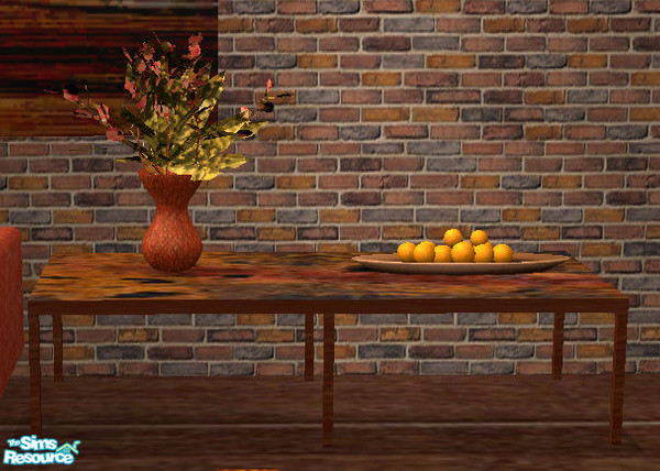 Sims 2 — Tuscan Sun Living- Coffee Table by RockinRobin — Warm colors and comfortable living is what you'll find in this