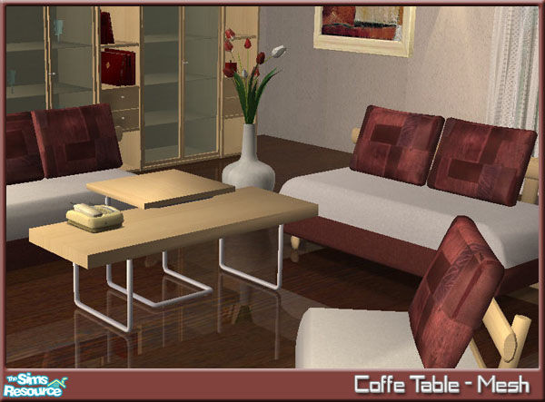Sims 2 — S2S Jeneva Coffee Table - Mesh by sims2sisters — 