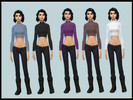 Sims 4 — Simple Croptop Sweater - Mesh needed by xSarahsShadyx — Belly baring brave sims will love these long sleeve