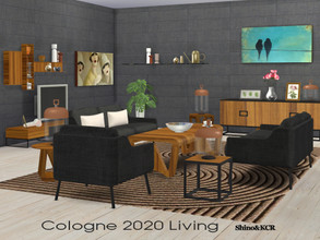 Sims 4 — Living Cologne 2020 by ShinoKCR — Furniture Set inspired by the Furniture Fair at Cologne 2020 -Loveseat -Living