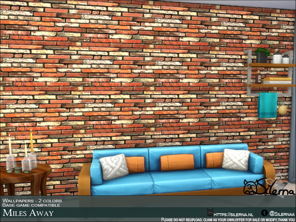 Sims 4 — Miles Away Bricks by Silerna — Another brickset! A small one, 2 colors only but it's still beautiful!