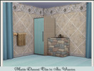 Sims 4 — Diamond Marble Wall Tiles by simjunction2 — Marble wall tiles in a diamond shape - will look exquisite in your