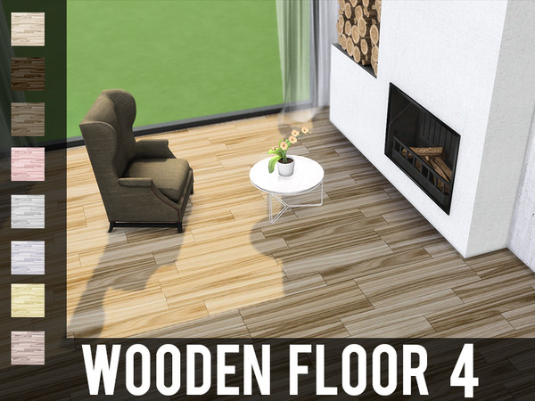 Sims 4 — Wooden Floor 4 by modelsims4 — Wooden Floor 4 - 8 swatches - Made with Sims4Studio and Adobe Photoshop - Do not
