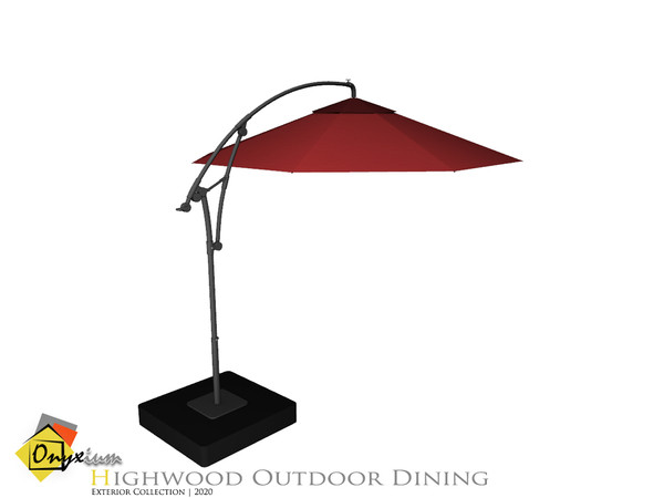 Sims 4 — Highwood Patio Umbrella Open by Onyxium — Onyxium@TSR Design Workshop Outdoor And Garden Collection | Belong To