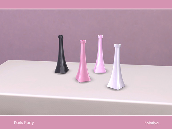 Sims 4 — Paris Party. Vase by soloriya — Decorative vase. Part of Paris Party. 4 color variations. Category: Decorative -