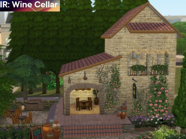 Sims 4 — Wine Cellar by Iara_Ruta — A commercial building that can be used as a store or bar. 1st floor - a trading room