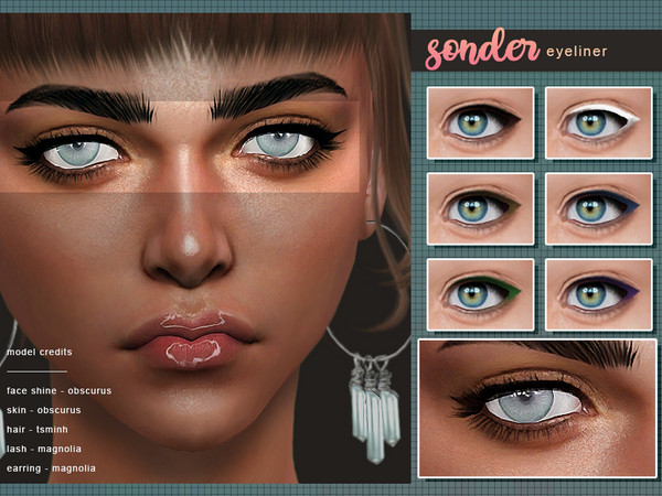 Sims 4 — [ Sonder ] - Eyeliner by Screaming_Mustard — A matte eyeliner with a short, everyday wing.