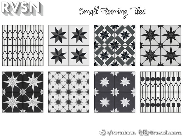 Sims 4 — Groutest Of All Tile Flooring - Small Monotones by RAVASHEEN — The G.O.A.T. of flooring. Designed to create a