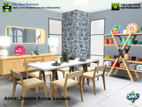 Sims 3 — kardofe_Adriel Dining Room by kardofe — Set of 14 new meshes to recreate a retro-inspired dining room with many