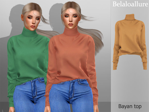 Sims 4 — Belaloallure_Bayan top by belal19972 — Cozy simple sweater for your sims , enjoy :) 