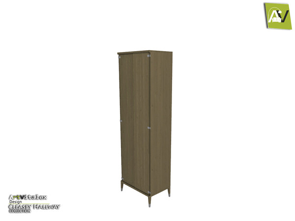 Sims 4 — Cleasby Long Shoe Cabinet With Double Doors Closed by ArtVitalex — - Cleasby Long Shoe Cabinet With Double Doors