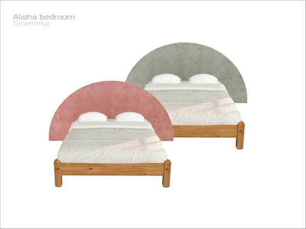 Sims 4 — [Alisha bedroom] - double bed by Severinka_ — Double bed From the set 'Alisha bedroom' Build / Buy category: