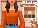 Sims 4 — Missing Autumn Cropped Sweater (Discover University Recolor) by Realplumbie — This is a recolor of the cropped