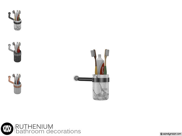 Sims 4 — Ruthenium Tooth Brush Holder by wondymoon — - Ruthenium Bathroom - Tooth Brush Holder - Wondymoon|TSR -