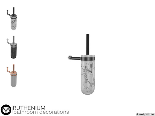 Sims 4 — Ruthenium Toilet Brush by wondymoon — - Ruthenium Bathroom - Toilet Brush - Wondymoon|TSR - Creations'2020