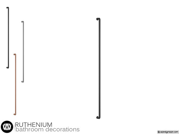 Sims 4 — Ruthenium Tall Pipe by wondymoon — - Ruthenium Bathroom - Tall Pipe - Wondymoon|TSR - Creations'2020