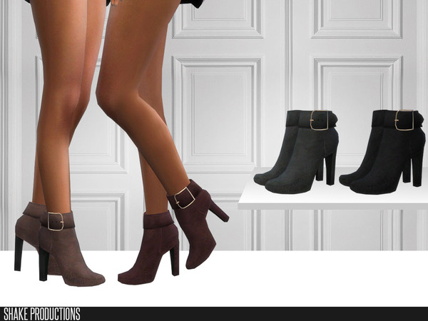 Sims 4 — ShakeProductions 396 - Boots by ShakeProductions — High Heel Suede Boots New Mesh All LODs Mesh by me 6 colors