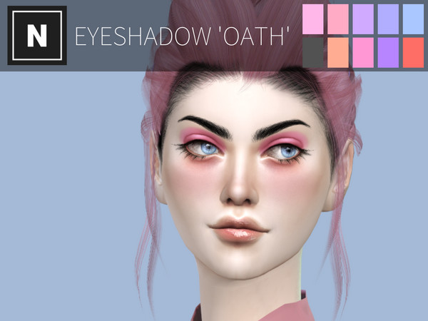 Sims 4 — netsims - oath - eyeshadow by networksims — Plain eyeshadow in ten rosy colours with two opacities each.