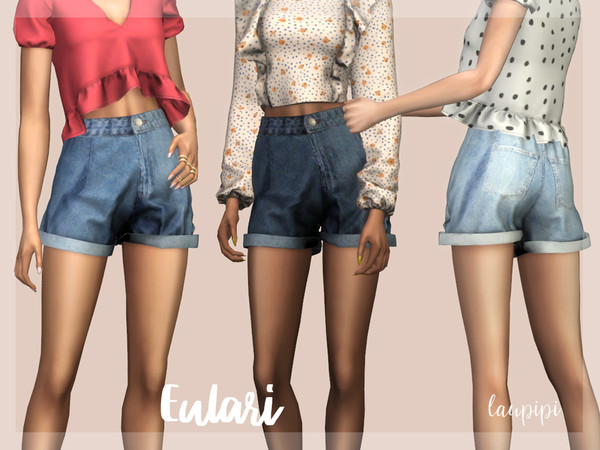 Sims 4 — Eulari by laupipi2 — Hey guys! I've created this super nice denim short for all of you, hope you like them! New