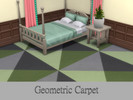 Sims 4 — Simple Geometric Carpet by ChickieChiona — Inspired by Discover University, this base-game carpet is sure to