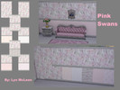 Sims 4 — Pink Swan Wallpaper by Lynmclean — Pink swan wallpapers.