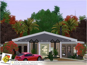 Sims 3 — Cedonia Chilean by Onyxium — On the first floor: Living Room | Study Room | Dining Room | Kitchen | Bathroom |