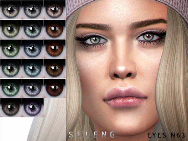 Sims 4 — Eyes N63 by Seleng — Toddler to Elder 17 colours Custom Thumbnail HQ mod compatible The picture was taken with