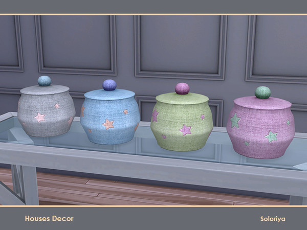 Sims 4 — Houses Decor. Basket by soloriya — Decorative basket. Part of Houses Decor set. 4 color variations. Category: